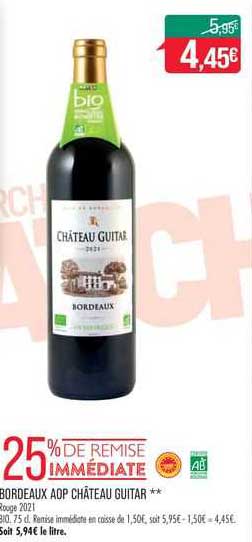 bordeaux aop château guitar