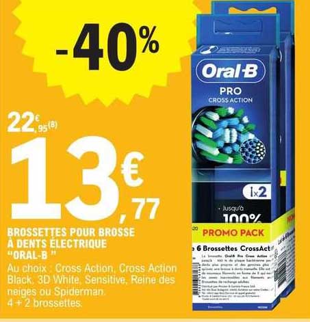 brossettes pour brosse à dents électrique "oral-b"