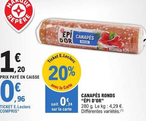 canapés ronds "épi d'or"