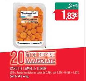 carotte lamelle lunor