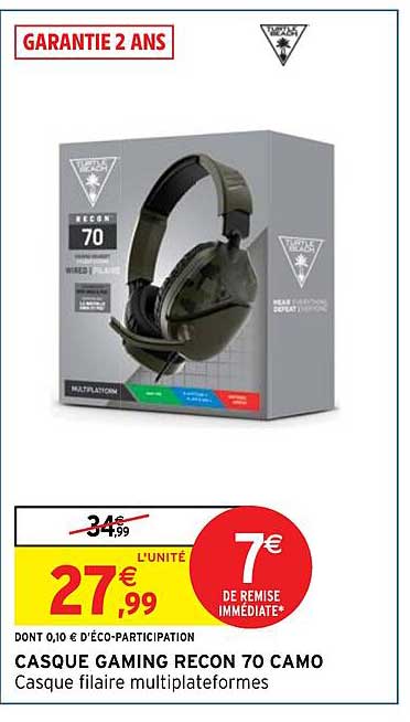 casque gaming recon 70 camo