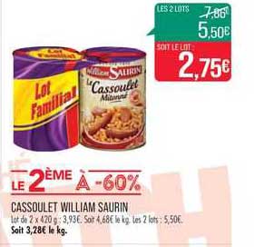 cassoulet william saurin