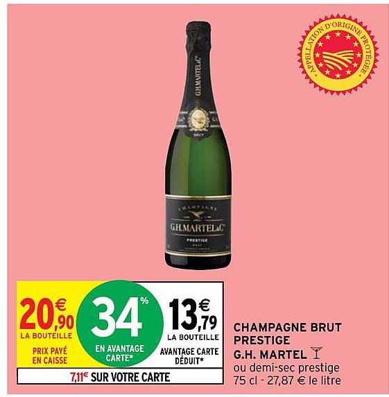 champagne brut presige g.h. martel