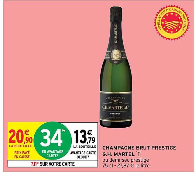 champagne brut prestige GH martel *