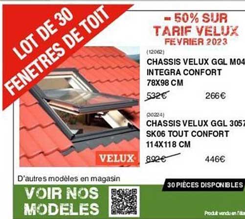 châssis velux ggl m04 integra confort 78 x 98 cm