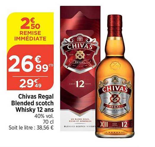 chivas regal blended scotch whisky 12 ans