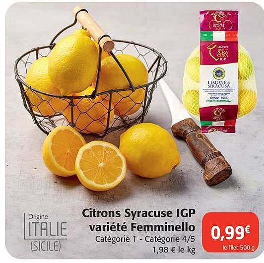 citrons syracuse igp variété femminello