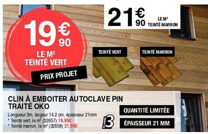 clin à emboiter autoclave pin traité oko