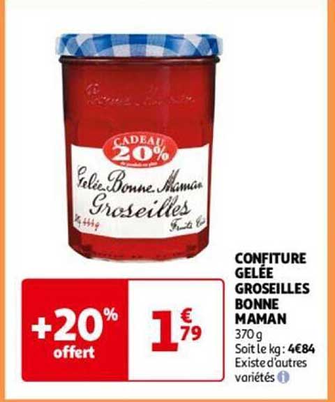 confiture gelée groseilles bonne maman