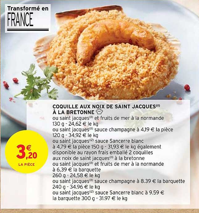 coquille aux noix de saint jacques à la bretonne