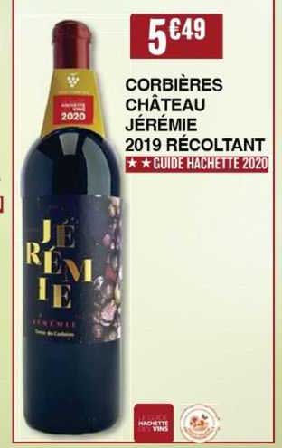 Corbières Château Jérémie 2019 Récoltant
