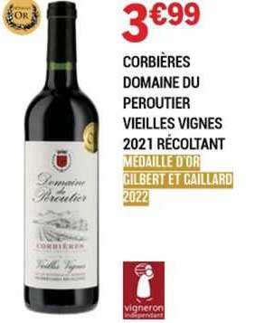 corbières domaine du peroutier vieilles vignes 2021 récoltant