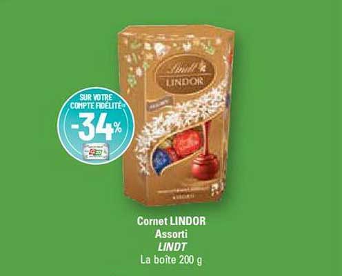 cornet lindor assorti lindt