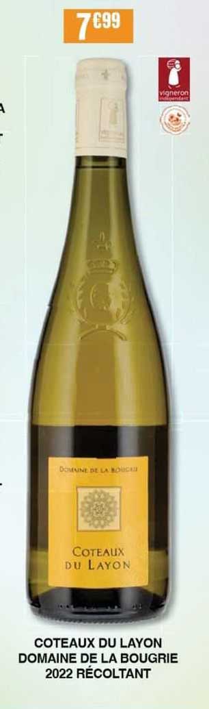 coteaux du layon domaine de la bougrie 2022 récoltant