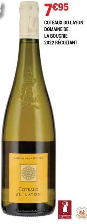 côteaux du layon domaine de la bougrie 2022 récoltant