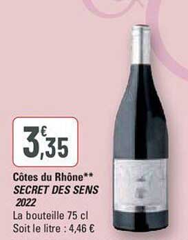 côtes du rhône secret des sens 2022
