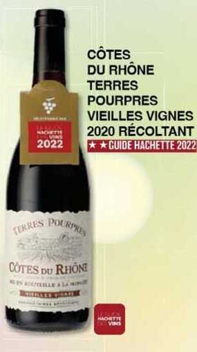 côtes du rhône terres pourpres vieilles vignes 2020 récoltant