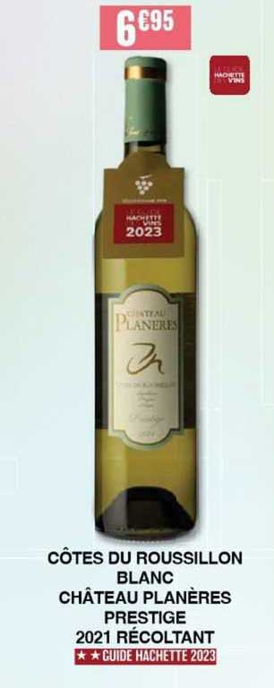 côtes du roussillon blanc château planères prestige 2021 récoltant