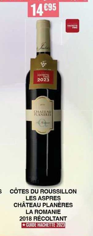 côtes dur roussillon les aspres château planères la romaine 2018 récoltant