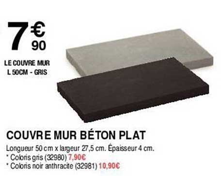 couvre mur béton plat