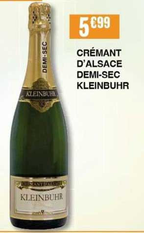 crémant d'alsace demi-sec kleinbuhr
