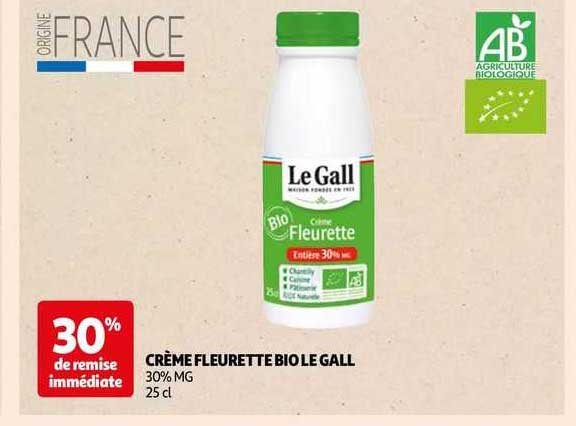 crème fleurette bio le gall