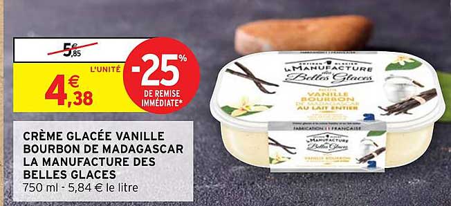 crème glacée vanille bourbon de madagascar la manufacture des belles glaces