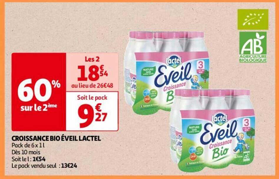 Croissance Bio éveil Lactel