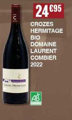 crozes hermitage bio domaien laurent combier 2022