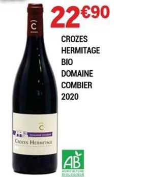 crozes hermitage bio domaine combier 2020