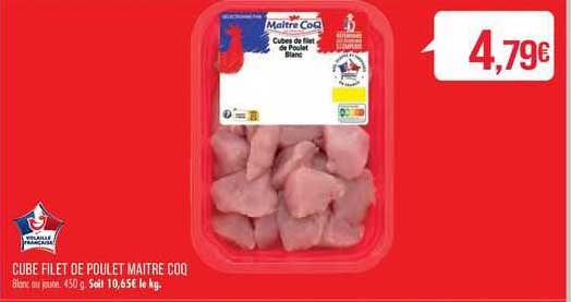 cube filet de poulet maître coq
