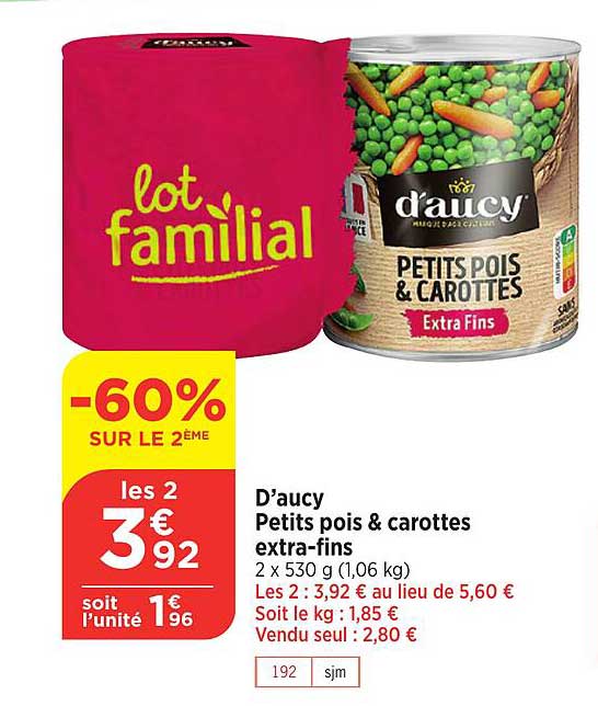d'aucy petits pois & carottes extra-fins