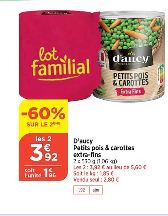 d'aucy petits pois & carottes extra-fins