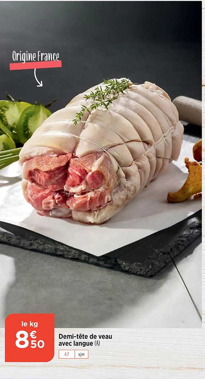 Demi-tête De Veau Avec Langue