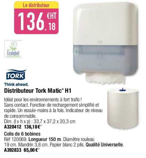 Distributeur Tork Matic H1