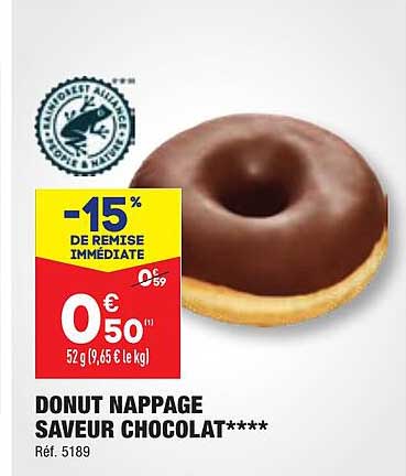 donut nappage saveur chocolat