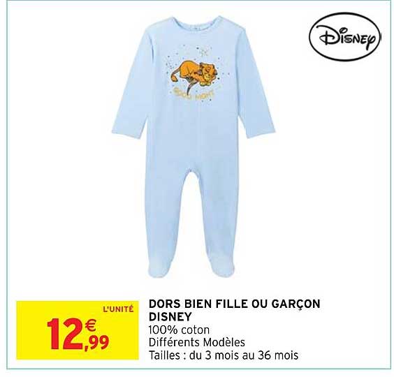 dors bien fille ou garçon disney