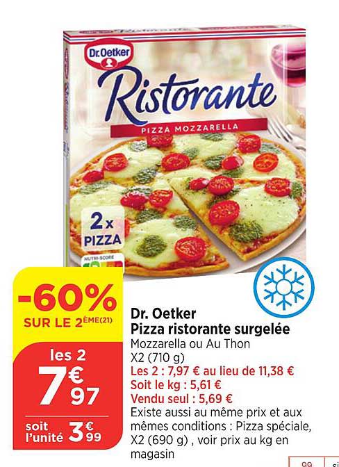 dr. oetker pizza ristorante surgelée