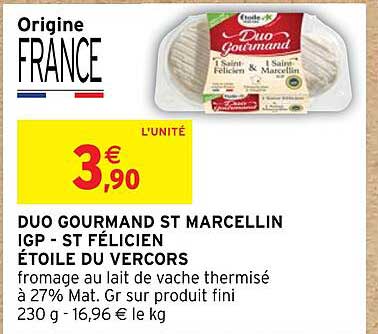 duo gourmand st marcellin igp - st félicien étoile du vercors