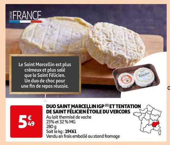 duo saint marcellin igp et tentation de saint félicien étoile du vercors