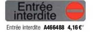entrée interdite