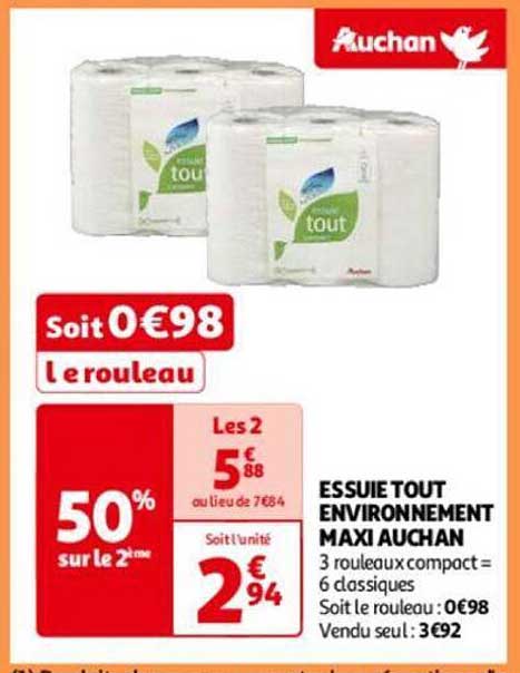 essuie-tout environnement maxi auchan