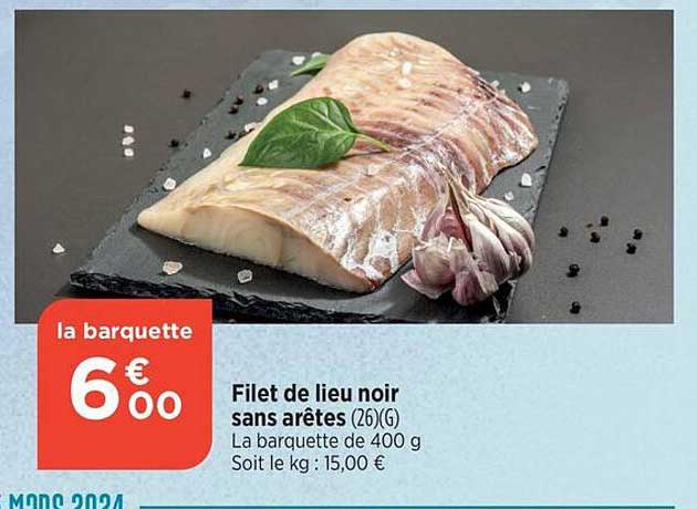 filet de lieu noir sans arêtes