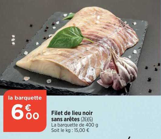 filet de lieu noir sans arêtes