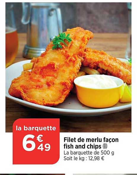 filet de merlu façon fish and chips