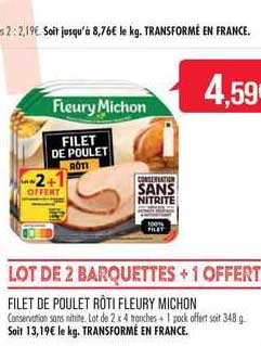filet de poulet rôti fleury michon