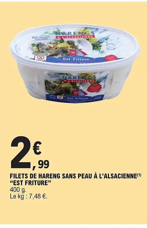 filets de hareng sans peau à l'alsacienne "est friture"