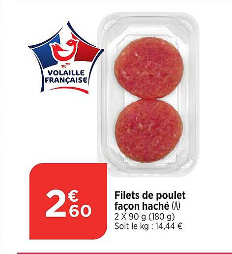 filets de poulet façon haché