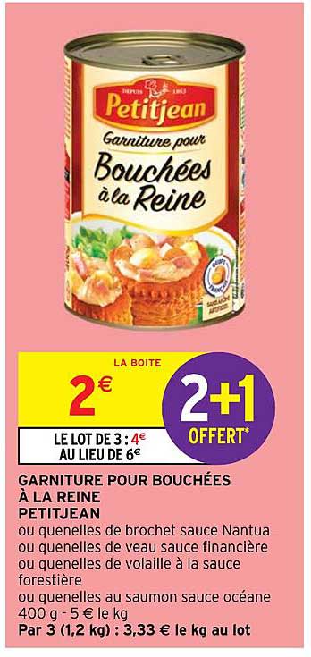 garniture pour bouchées à la reine petitjean