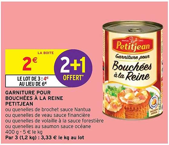 garniture pour bouchées à la reine petitjean